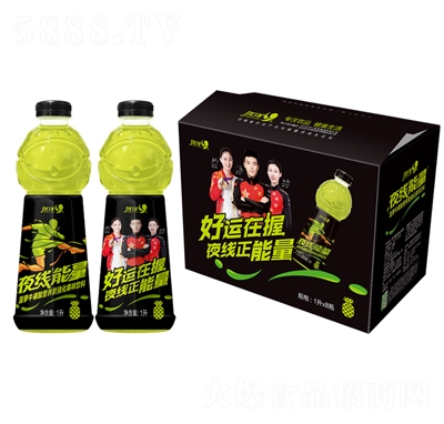 優(yōu)洋夜線能量菠蘿?；撬釥I(yíng)養(yǎng)素強(qiáng)化果味飲料1LX8