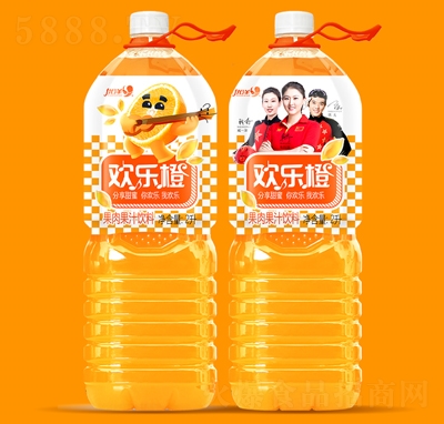優(yōu)洋歡樂(lè)橙果肉果汁飲料2L