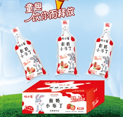 恬小莓酸奶小布丁乳酸菌飲品草莓味100ml×30袋